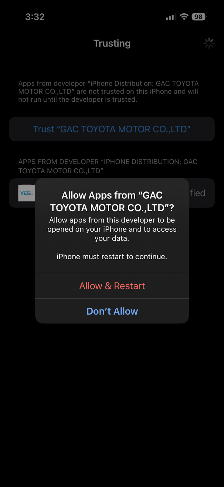 YES8 IOS Step 3